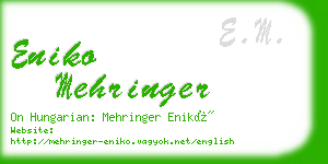 eniko mehringer business card